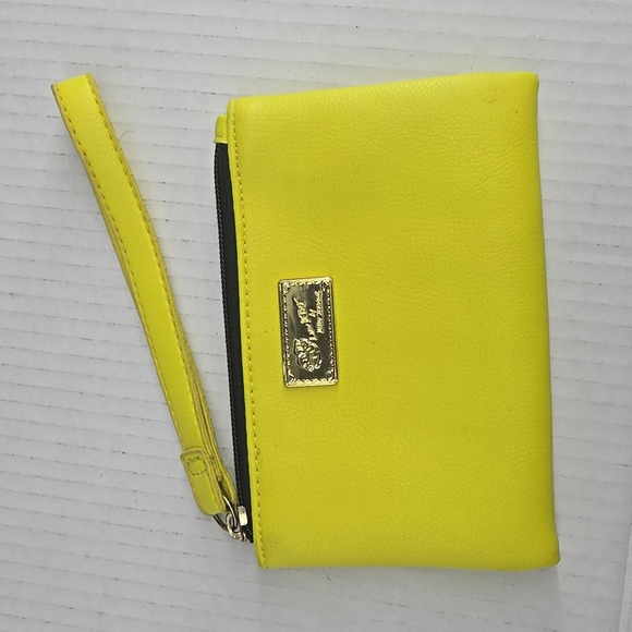 Betsey Johnson Yellow Wristlet - Picture 1 of 5